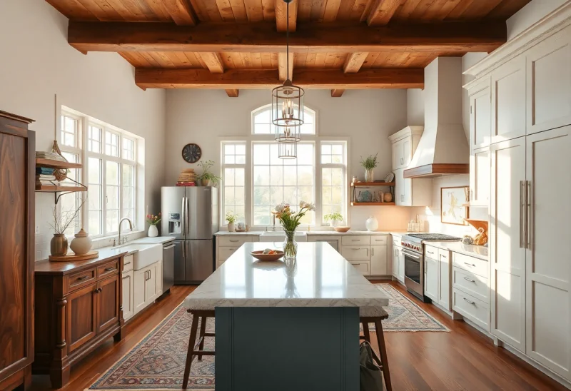 update fixer upper kitchen to bohemian style