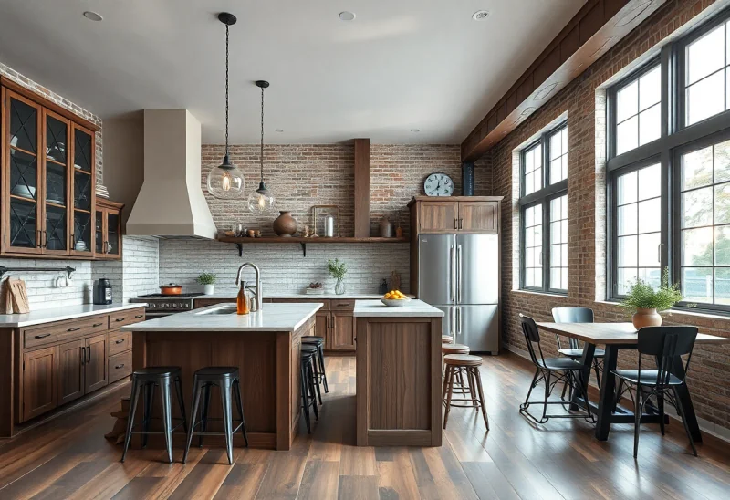 update fixer upper kitchen to industrial style