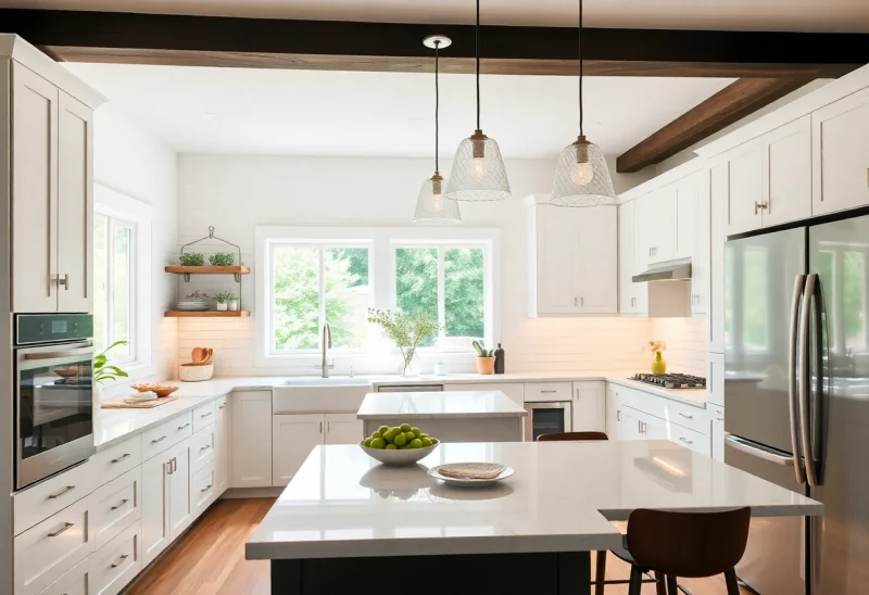 update fixer upper kitchen to mid century modern style