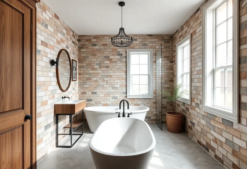 update old tile bathroom to modern farmhouse style