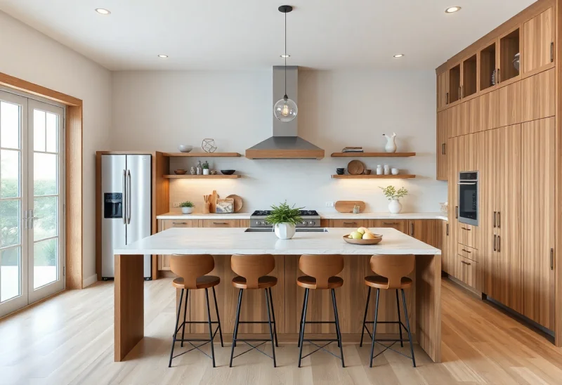 update outdated oak kitchen to contemporary style