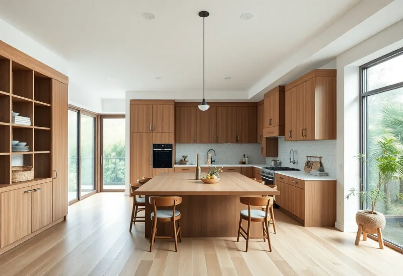 update outdated oak kitchen to japandi style