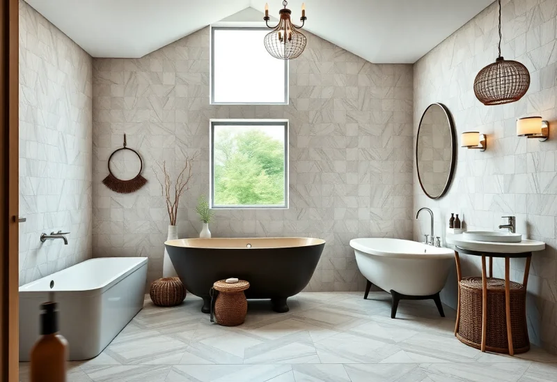 virtual staging for bohemian bathroom