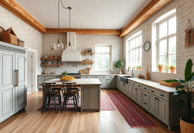 Virtual Staging for Bohemian Kitchen - AI Interior Design Render
