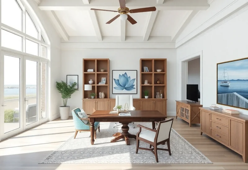 virtual staging for coastal home office