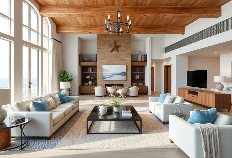 virtual staging for coastal living room