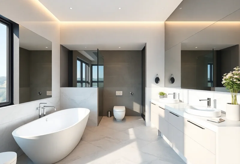 virtual staging for contemporary bathroom