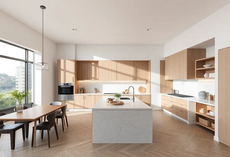 virtual staging for japandi kitchen