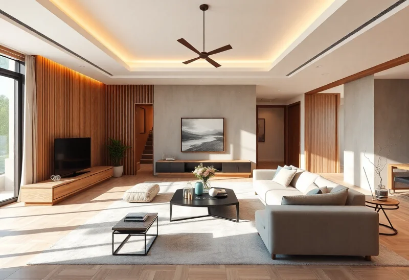 virtual staging for japandi living room