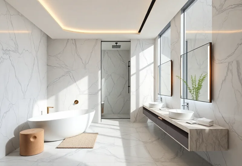 virtual staging for luxury modern bathroom