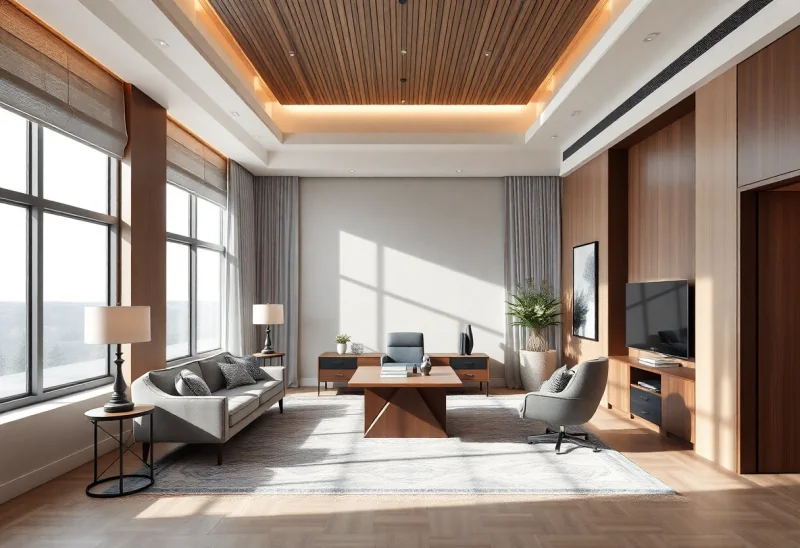 virtual staging for luxury modern home office