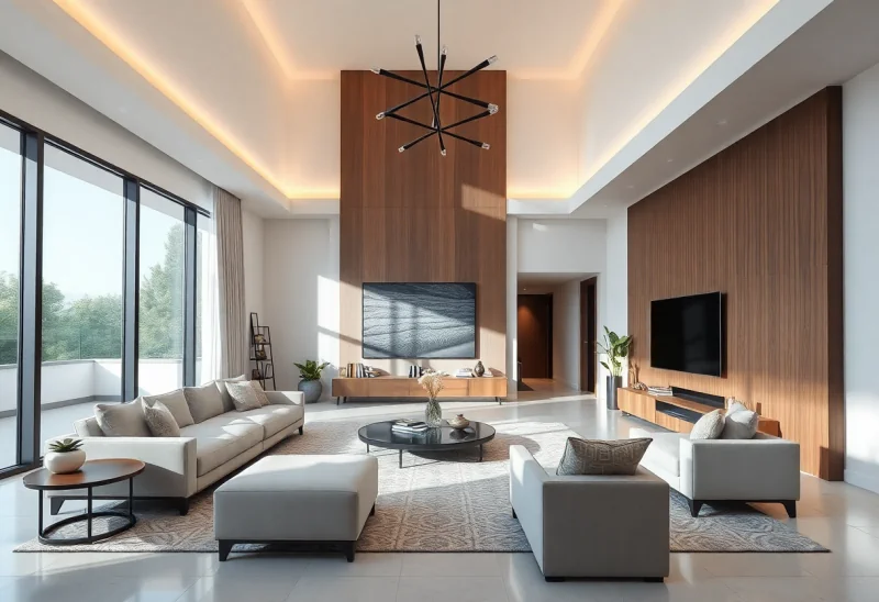 virtual staging for luxury modern living room