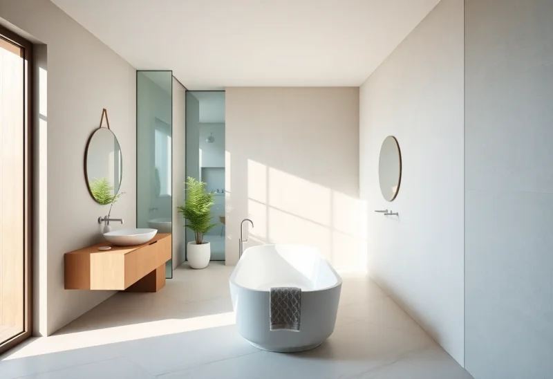 virtual staging for minimalist bathroom