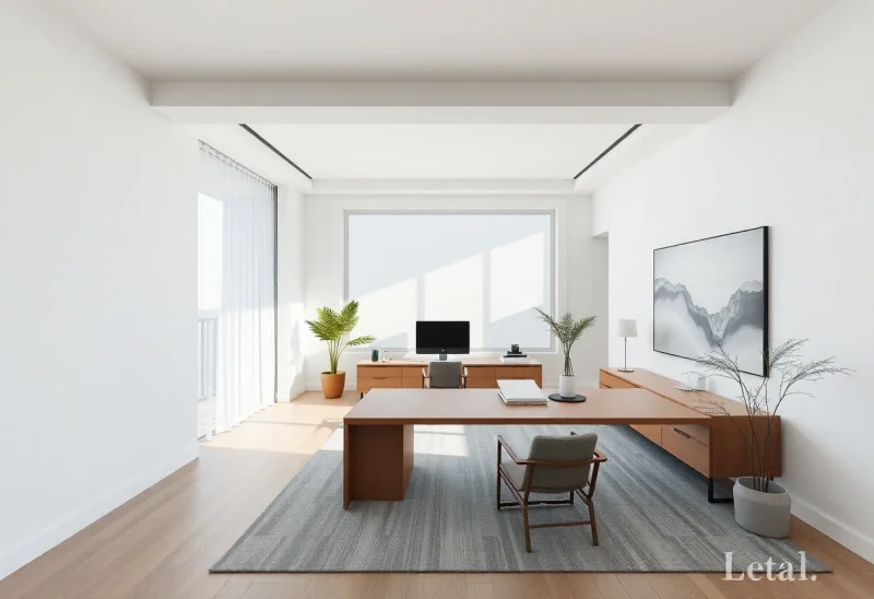 virtual staging for minimalist home office