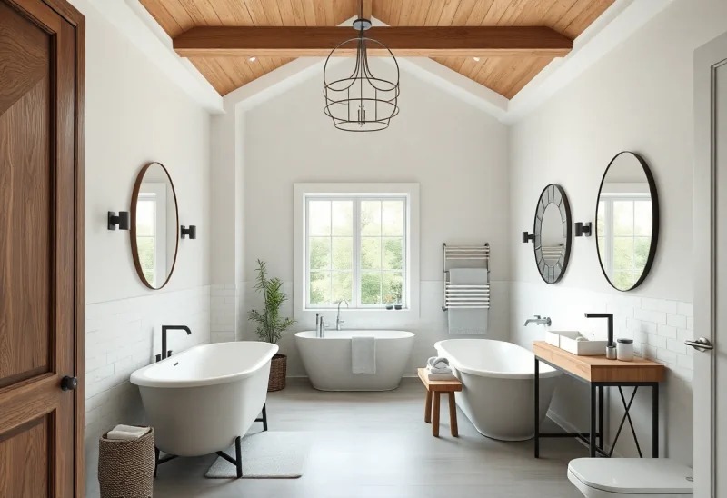 virtual staging for modern farmhouse bathroom