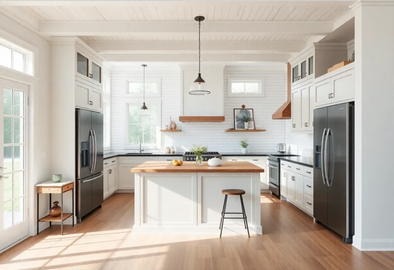 virtual staging for modern farmhouse kitchen