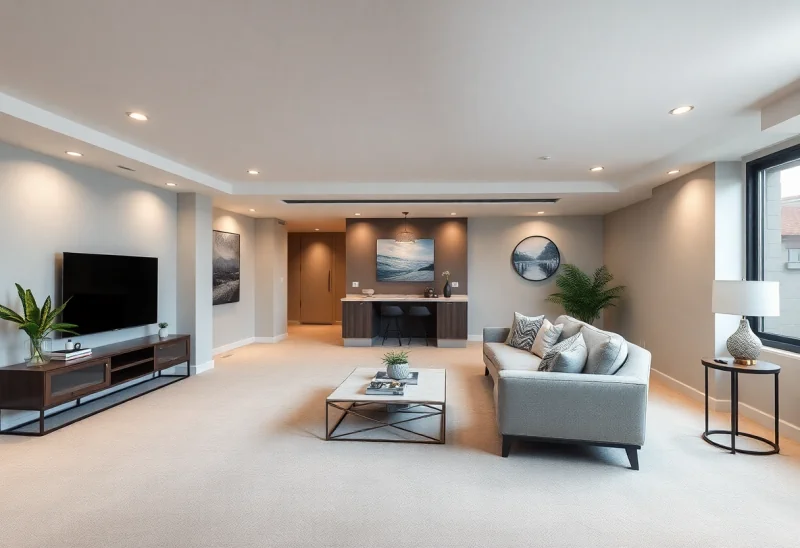 virtual staging for neutral basement