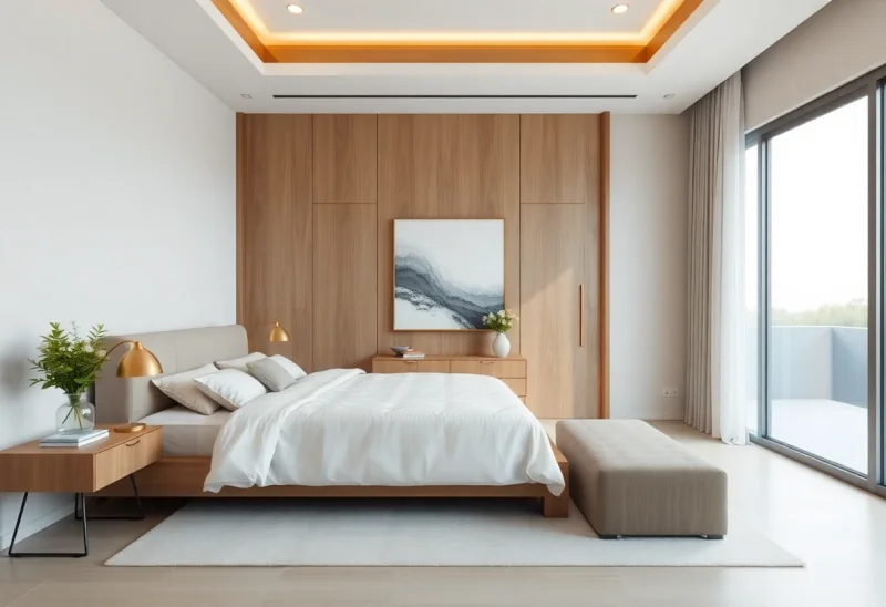 virtual staging for neutral bedroom