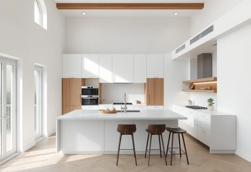 virtual staging for neutral kitchen