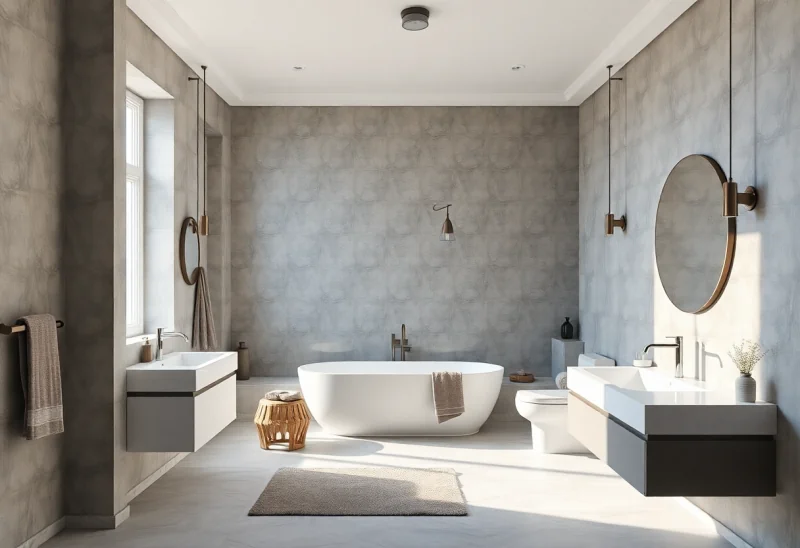 virtual staging for scandinavian bathroom