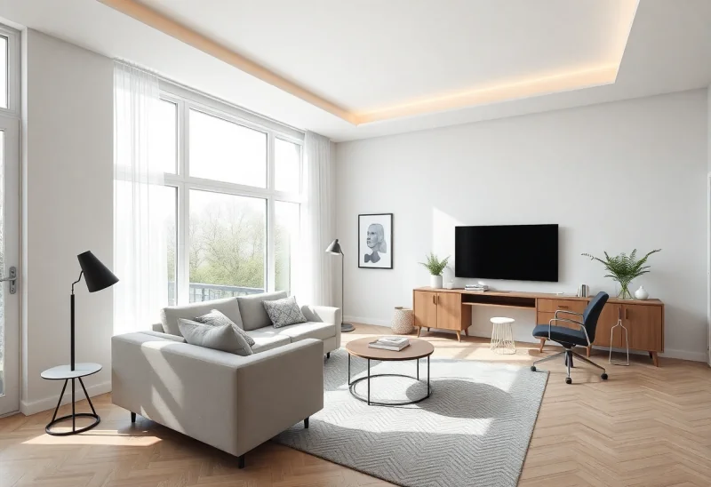 virtual staging for scandinavian home office