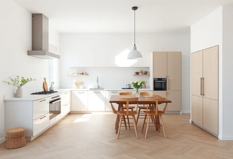 virtual staging for scandinavian kitchen