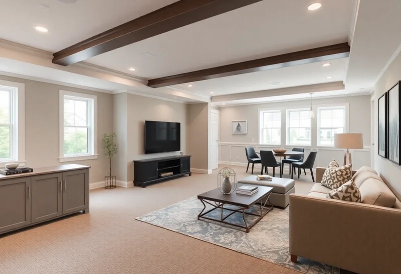virtual staging for transitional basement